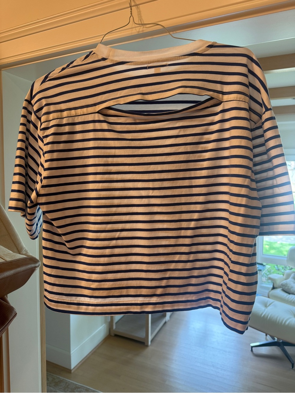 pistola White and Blue Striped Boxy Tee - Picture 8 of 8